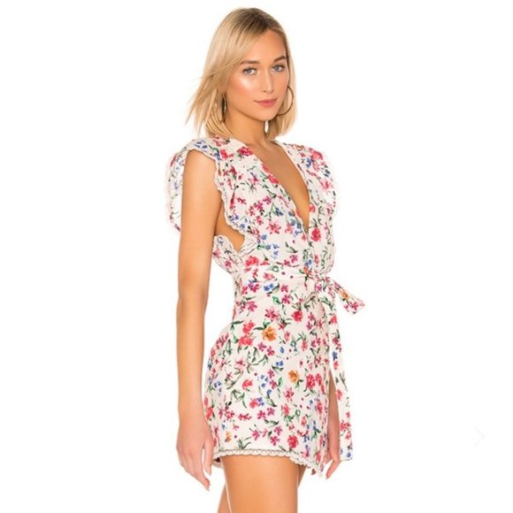Revolve Lovers + Friends Jill Mini Dress in Peony Floral - Picture 2 of 10